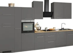wiho Küchen Küchenzeile »Unna« mit E-Geräten, Breite 370 cm