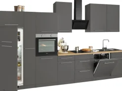 wiho Küchen Küchenzeile »Unna« mit E-Geräten, Breite 370 cm
