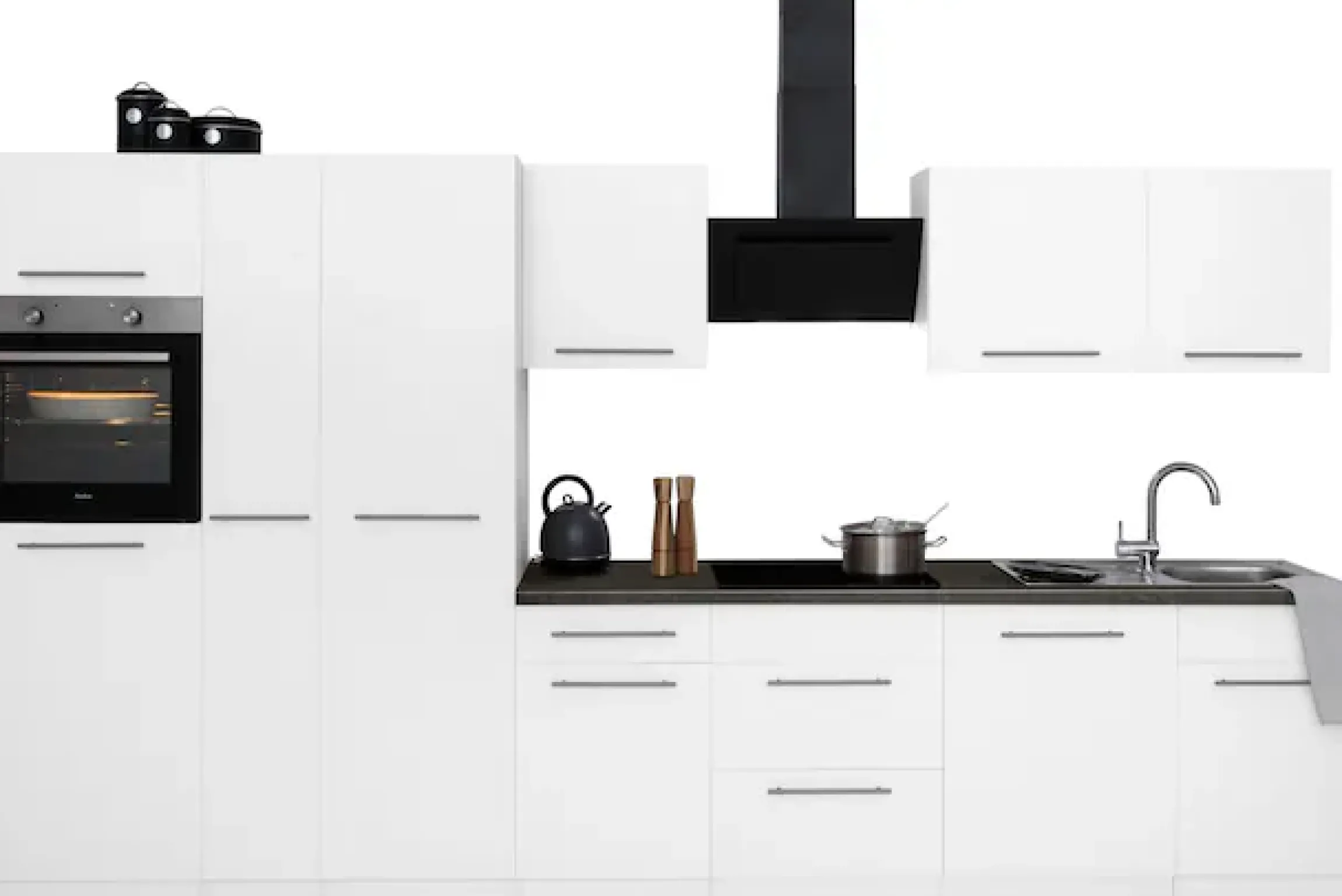 wiho Küchen Küchenzeile »Unna« mit E-Geräten, Breite 360 cm