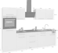 wiho Küchen Küchenzeile »Unna« ohne E-Geräte, Breite 280 cm
