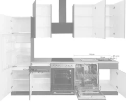 wiho Küchen Küchenzeile »Unna« ohne E-Geräte, Breite 280 cm
