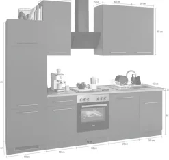 wiho Küchen Küchenzeile »Unna« ohne E-Geräte, Breite 280 cm