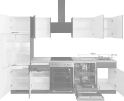 wiho Küchen Küchenzeile »Unna« ohne E-Geräte, Breite 280 cm