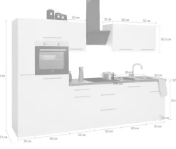 wiho Küchen Küchenzeile »Unna« ohne E-Geräte, Breite 310 cm