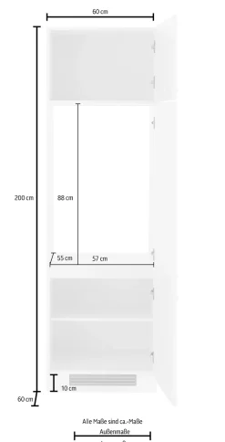 wiho Küchen Kühlumbauschrank »Flexi2«