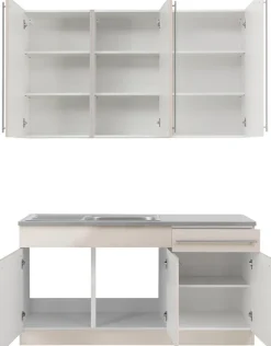 wiho Küchen Pantryküche »Chicago« ohne E-Geräte, Breite 160 cm
