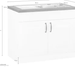 wiho Küchen Spülenschrank »Erla« 100 cm breit mit Kassettenfront