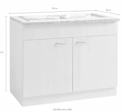 wiho Küchen Spülenschrank »Kiel« 100 cm breit, 60 cm tief