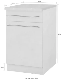 wiho Küchen Unterschrank »Chicago« 50 cm breit, 1 Schubkasten und 1 Tür