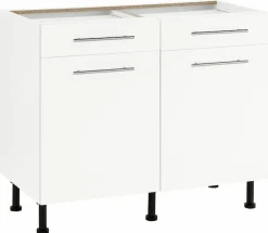 wiho Küchen Unterschrank »Ela« Breite 100 cm, höhenverstellbare Füße