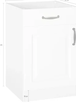 wiho Küchen Unterschrank »Erla« 60 cm breit mit Kassettenfront, ohne Arbeitsplatte