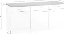 wiho Küchen Unterschrank »Kiel« 180 cm breit