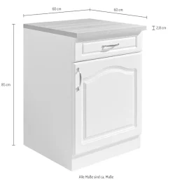wiho Küchen Unterschrank »Linz« 60 cm breit , in Landhaus-Optik