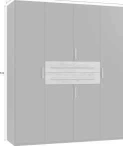 Wimex Drehtürenschrank »Digit, erhältlich in den Breiten 180cm, 225cm oder 270cm« Schlafzimmer Schrank Bestseller in moderner Optik,Kleiderschrank inkl. zwei Schubkästen in zentraler Höhe