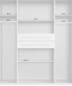 Wimex Drehtürenschrank »Digit, erhältlich in den Breiten 180cm, 225cm oder 270cm« Schlafzimmer Schrank Bestseller in moderner Optik,Kleiderschrank inkl. zwei Schubkästen in zentraler Höhe