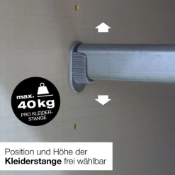 Wimex Drehtürenschrank »Digit, erhältlich in den Breiten 180cm, 225cm oder 270cm« Schlafzimmer Schrank Bestseller in moderner Optik,Kleiderschrank inkl. zwei Schubkästen in zentraler Höhe