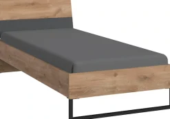 Wimex Einzelbett »Texel erhältlich in den Breiten 90 & 140cm« Mit Metallkufe, Bett im Industrial Look