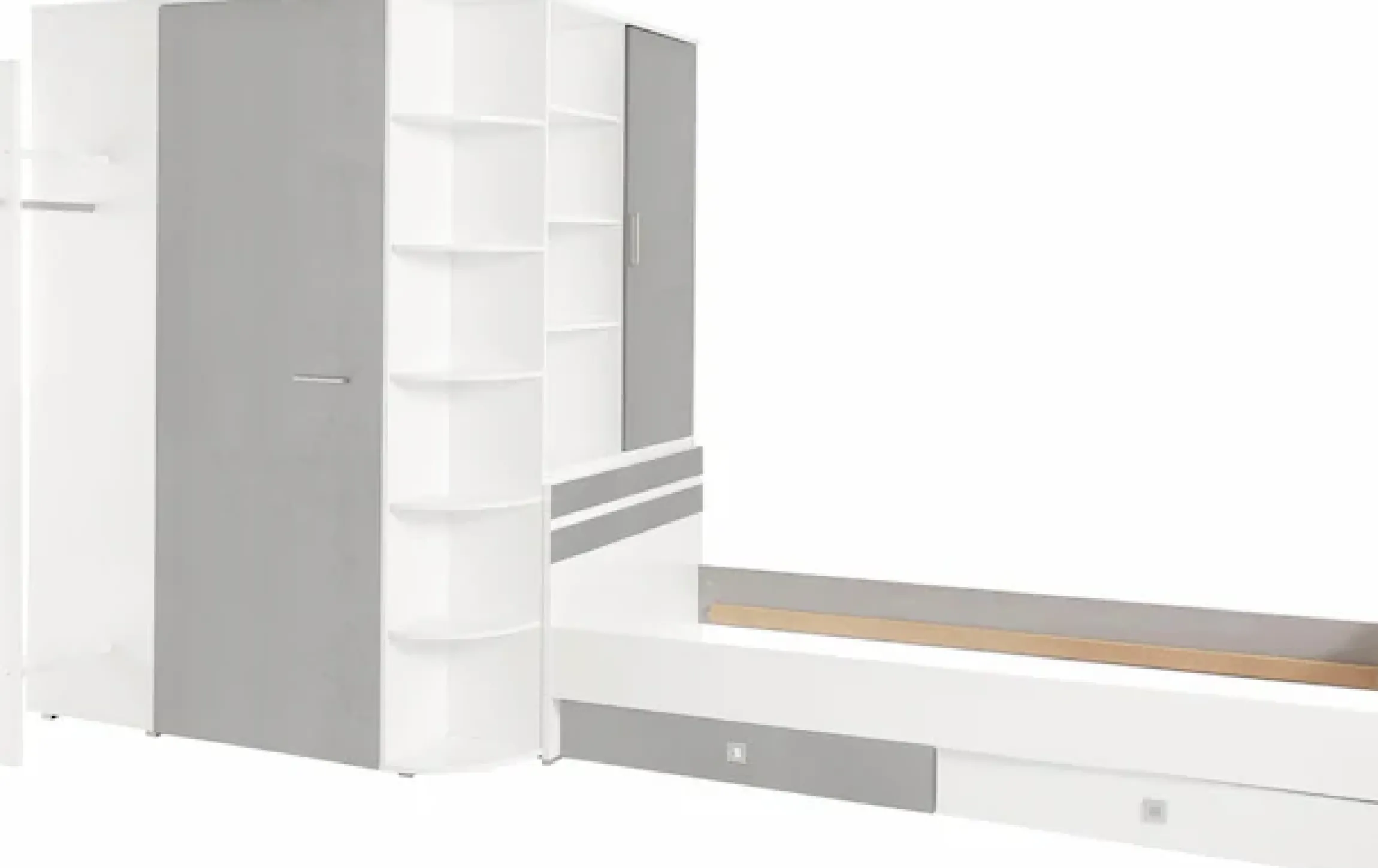 Wimex Jugendzimmer-Set »Joker Kleiderschrank mit Garderobe, Bett und Stauraumschubladen« Set, 4 Stk. tlg.