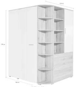 Wimex Jugendzimmer-Set »Joker Kleiderschrank mit Garderobe, Bett und Stauraumschubladen« Set, 4 Stk. tlg.