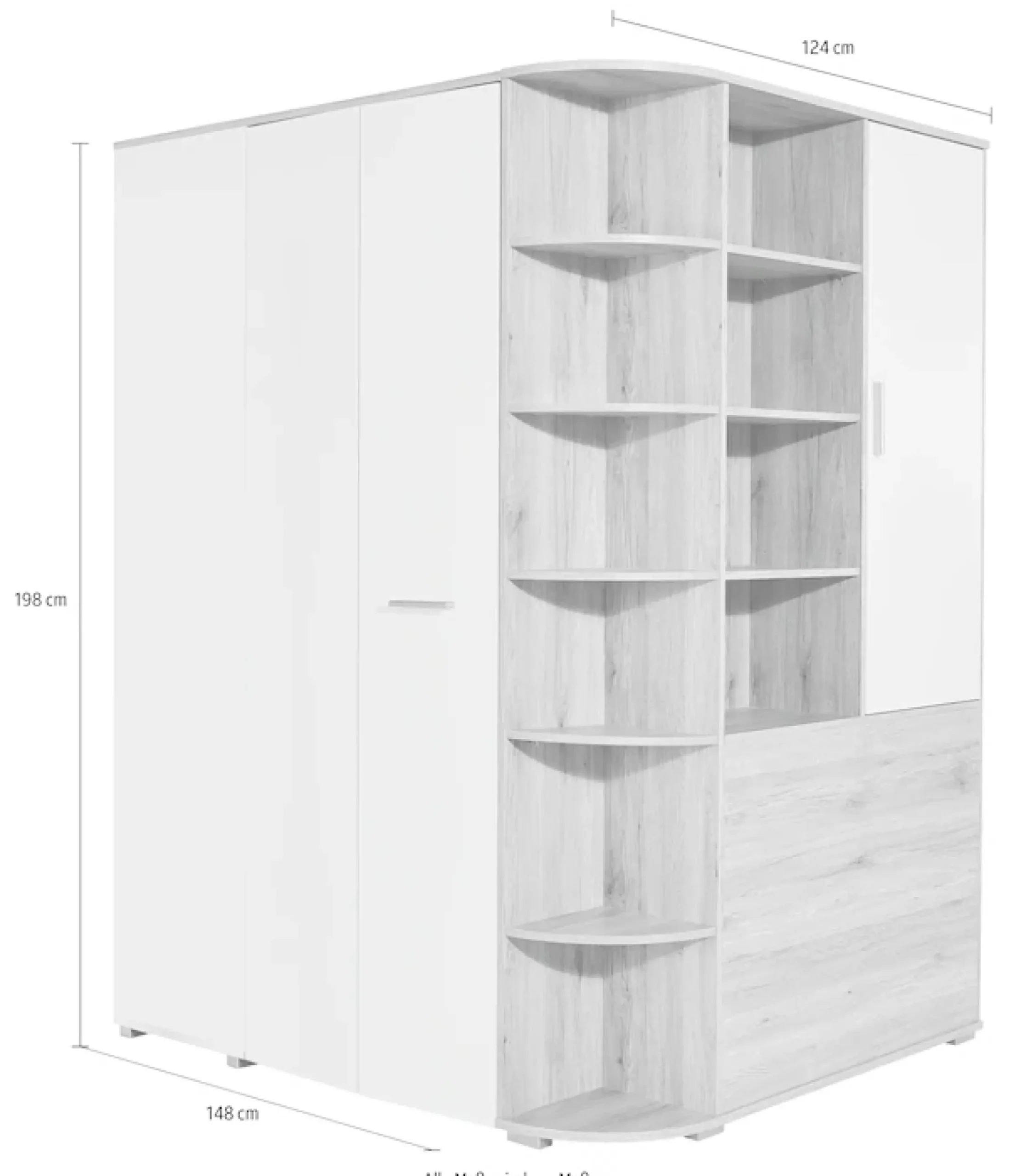 Wimex Jugendzimmer-Set »Joker Kleiderschrank mit Garderobe, Bett und Stauraumschubladen« Set, 4 Stk. tlg.