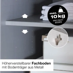 Wimex Kleiderschrank »Diver Drehtürenschrank mit Spiegel, in der Breite: 225cm« Bestseller Schlafzimmerschrank wahlweise 3 Innenausstattungen