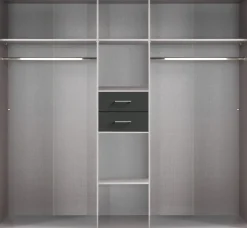 Wimex Kleiderschrank »Diver Drehtürenschrank mit Spiegel, in der Breite: 225cm« Bestseller Schlafzimmerschrank wahlweise 3 Innenausstattungen