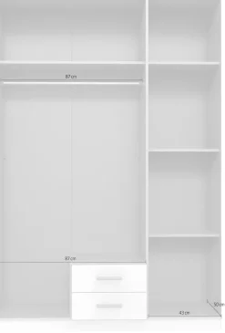 Wimex Kleiderschrank »Fulda, 135 oder 180/58/199cm, 2 Schubladen, Made in Germany« mit Kranzleiste,besonderer Look durch Multiplex Optik, mit oder ohne Glasauflage