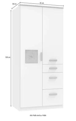 Wimex Kleiderschrank »Gotland« wahlweise in 91cm oder 135cm Breite