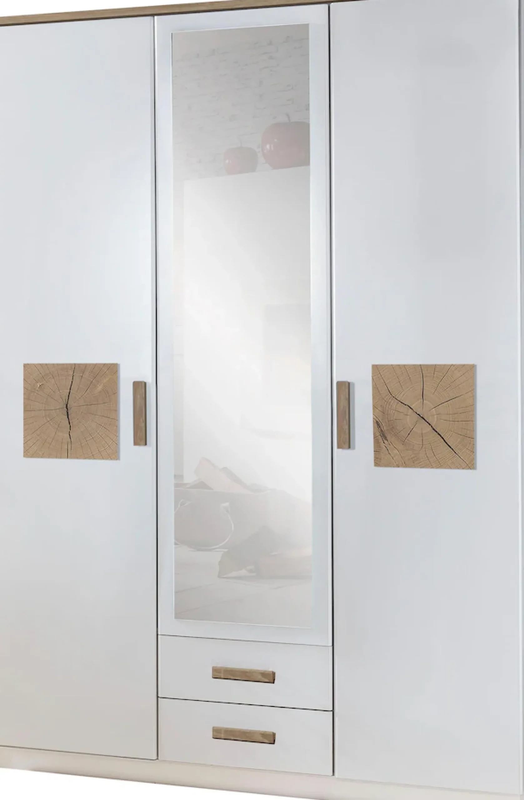 Wimex Kleiderschrank »Kärnten Schlafzimmerschrank im natürlichen Design« in zwei Breiten erhältlich, mit Spiegel,Topseller Schrank Garderobe mit 3 Türen und 2 Schubladen 135cm