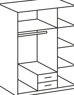 Wimex Kleiderschrank »Kärnten Schlafzimmerschrank im natürlichen Design« in zwei Breiten erhältlich, mit Spiegel,Topseller Schrank Garderobe mit 3 Türen und 2 Schubladen 135cm