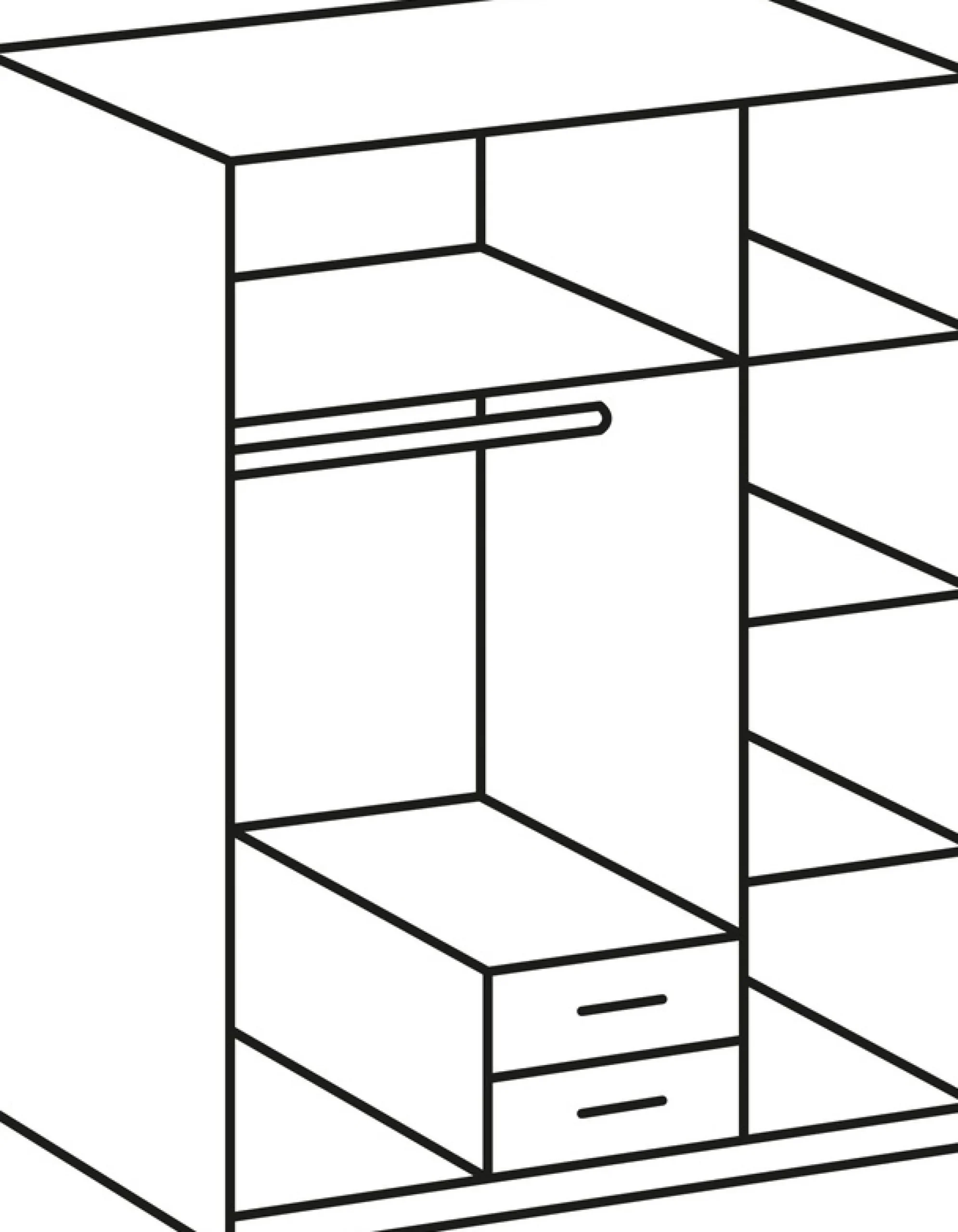 Wimex Kleiderschrank »Kärnten Schlafzimmerschrank im natürlichen Design« in zwei Breiten erhältlich, mit Spiegel,Topseller Schrank Garderobe mit 3 Türen und 2 Schubladen 135cm