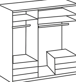 Wimex Kleiderschrank »Level by fresh to go« mit vollflächigen Glastüren