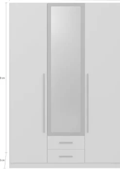 Wimex Kleiderschrank »Marburg erhältlich in den Breiten 135cm & 180cm« inkl. Spiegel und zwei Schubladen