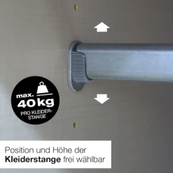 Wimex Kleiderschrank »Marburg erhältlich in den Breiten 135cm & 180cm« inkl. Spiegel und zwei Schubladen