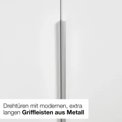 Wimex Kleiderschrank »Mugano,in 5 Breiten,2 Höhen,2 Tiefen, viele Farben, Made in Germany« in Basic oder Premium Ausstattung,mit langen Griffen aus Metall, mit oder ohne Spiegel