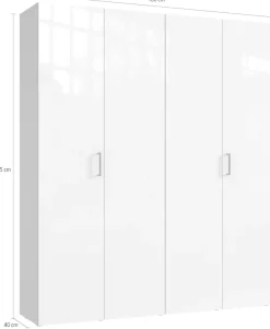 Wimex Kleiderschrank »Mugano,in 3 Breiten, 2 Tiefen, viele Farben, Made in Germany« in Basic oder Premium Ausstattung,mit kurzen Griffen aus Metall