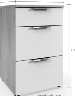 Wimex Nachtkommode »Level by fresh to go« 3 Schubladen mit soft-close Funktion, 41cm breit, 61cm hoch