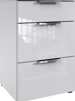 Wimex Nachtkommode »Level36 C by fresh to go« mit Glaselementen auf der Front, soft-close Funktion, 41cm breit