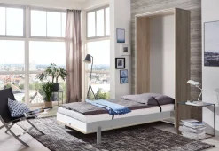 Wimex Schrankbett »Juist Schrankklappbett Gästebett« vertikal klappbar, 3 Liegeflächen, mit Lattenrost, Made in Germany