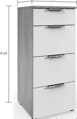 Wimex Schubkastenkommode »Level by fresh to go« 4 Schubladen mit soft-close Funktion, 41cm breit, 84cm hoch