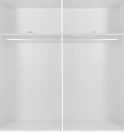 Wimex Schwebetürenschrank »Jork Kleiderschrank mit Spiegel, schwarze Metallgriffe« Schrank in verschiedenen Größen und Innenausstattungsvarianten