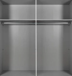 Wimex Schwebetürenschrank »Jork Kleiderschrank mit Spiegel, schwarze Metallgriffe« Schrank in verschiedenen Größen und Innenausstattungsvarianten