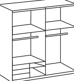 Wimex Schwebetürenschrank »Level by fresh to go« jeweils mit einer Spiegeltür