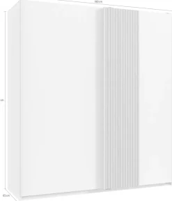 Wimex Schwebetürenschrank »Lüneburg« mit Akustiklamellen Optik, 180cm breit