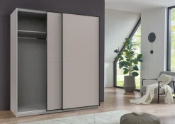 Wimex Schwebetürenschrank »Neu-Ulm in der Breite 180cm, in verschiedenen Farben erhältlich« Mit schwarzen Griffleisten