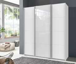Wimex Schwebetürenschrank »Norderstedt« INKLUSIVE 2 Stoffboxen und 2 zusätzliche Einlegeböden, mit Glastür