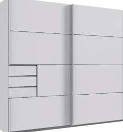 Wimex Schwebetürenschrank »Saigon, mit kompletter Innenausstattung, Made in Germany« Kleiderschrank 2-türig, 225cm breit, mit 3 praktischen Außenschubladen
