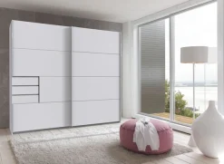 Wimex Schwebetürenschrank »Saigon, mit kompletter Innenausstattung, Made in Germany« Kleiderschrank 2-türig, 225cm breit, mit 3 praktischen Außenschubladen