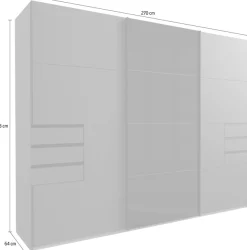 Wimex Schwebetürenschrank »Schwebetürenschrank Saigon« mit Glaselementen, 3 Türen, 270cm breit