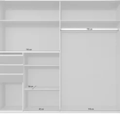 Wimex Schwebetürenschrank »Tilburg« mit Glaselementen